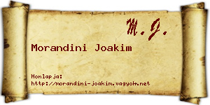 Morandini Joakim névjegykártya